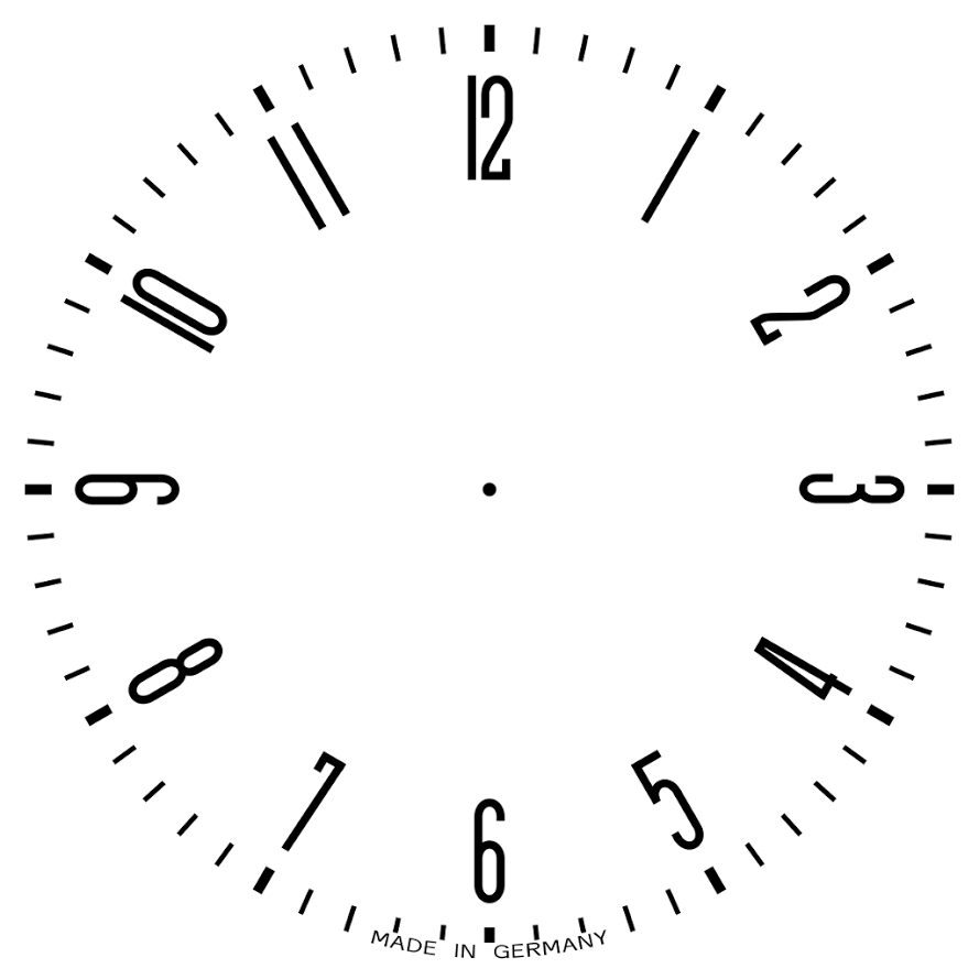 Макет часов для печати