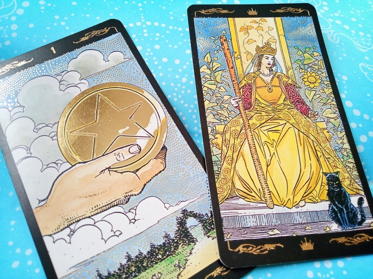 Туз пентаклей золотое Таро