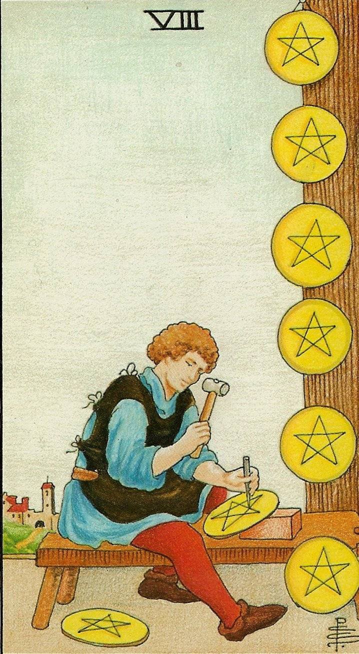 Таро Уэйта десятка денариев