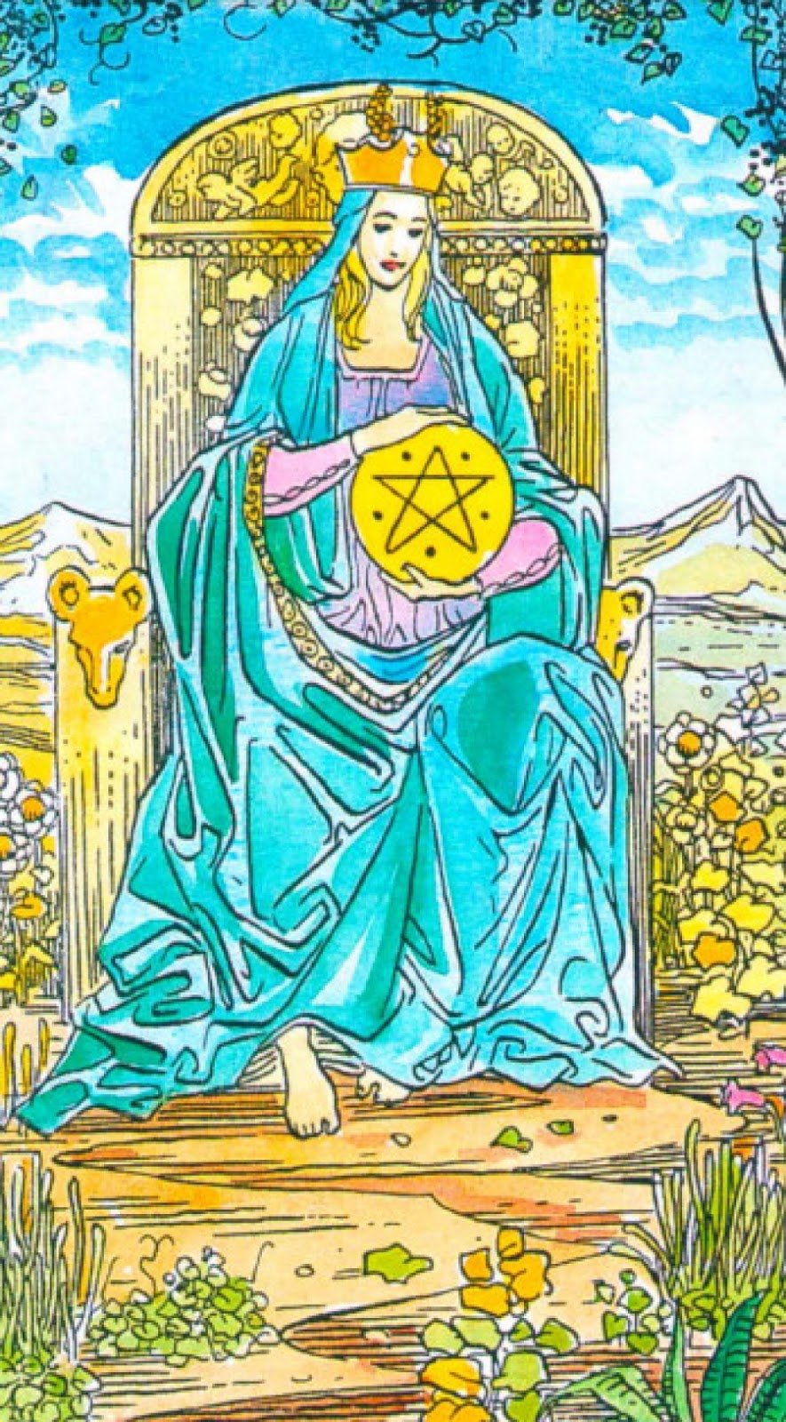 Туз пентаклей таро обои на телефон