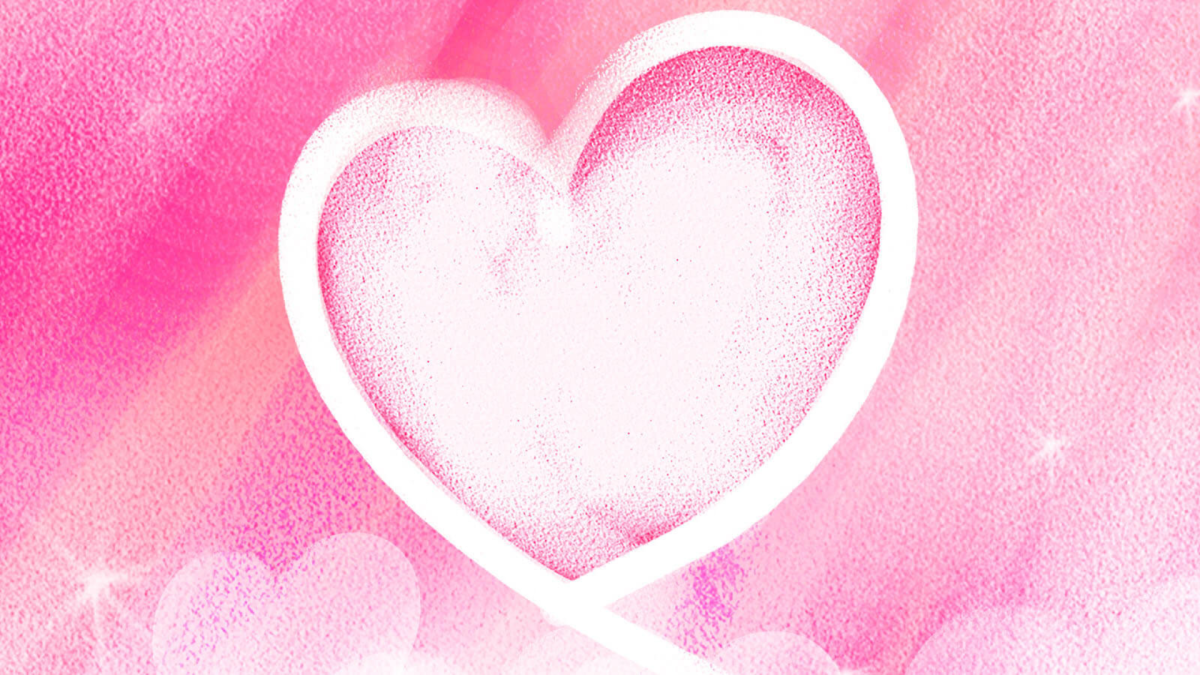 Фон с сердечками нежный