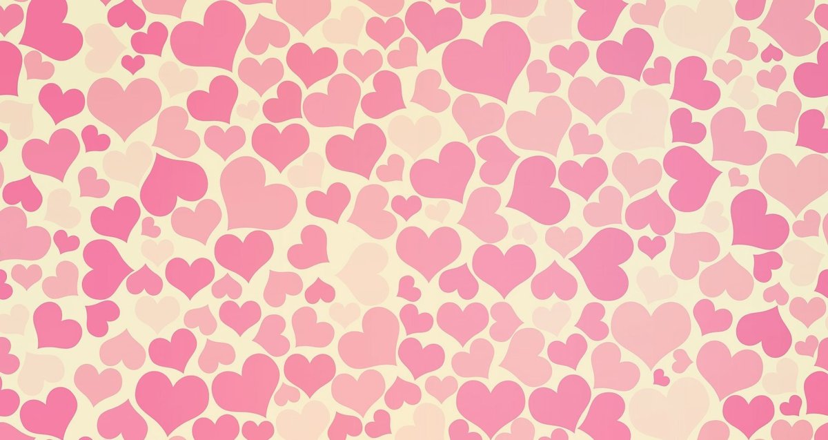 Розовый фон с сердечками