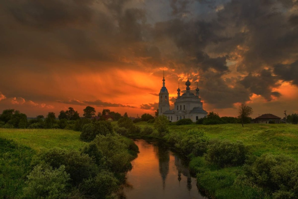 Храм зима рассвет Муром