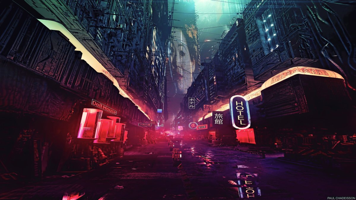 Cyberpunk 2077 арт город