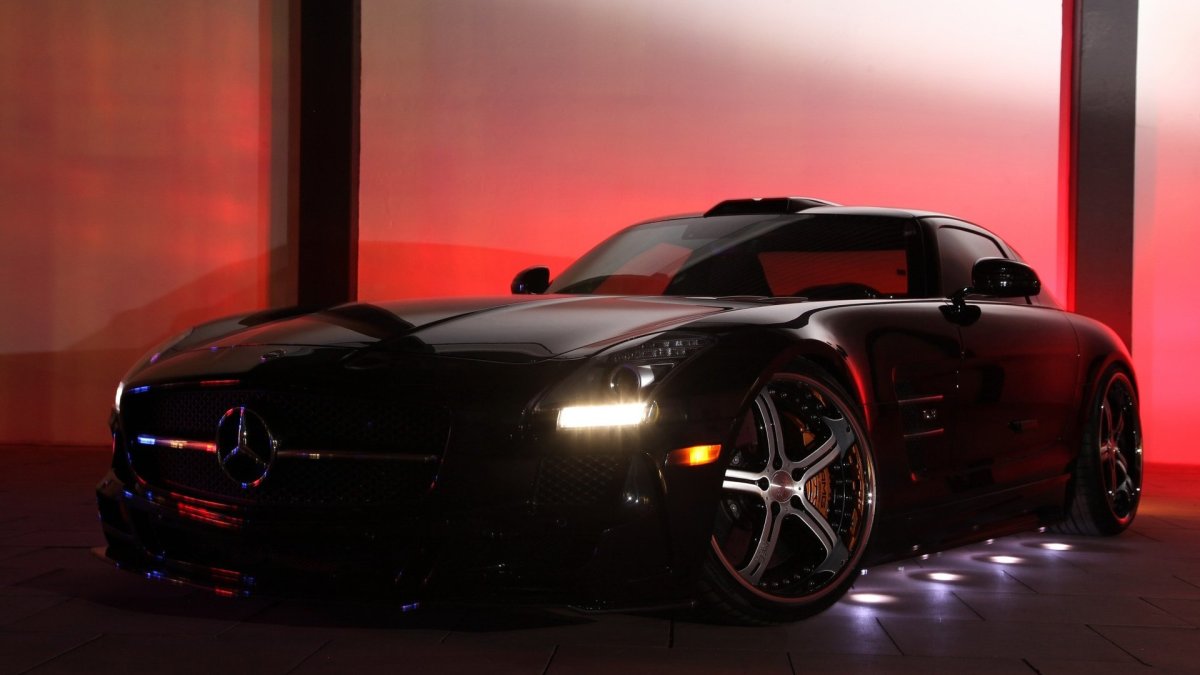 Мерседес СЛС 4к темный