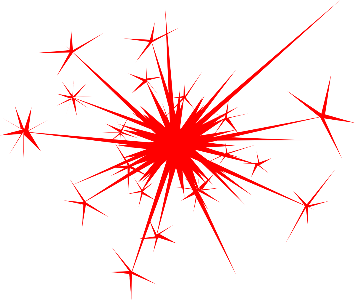 Искры на прозрачном фоне