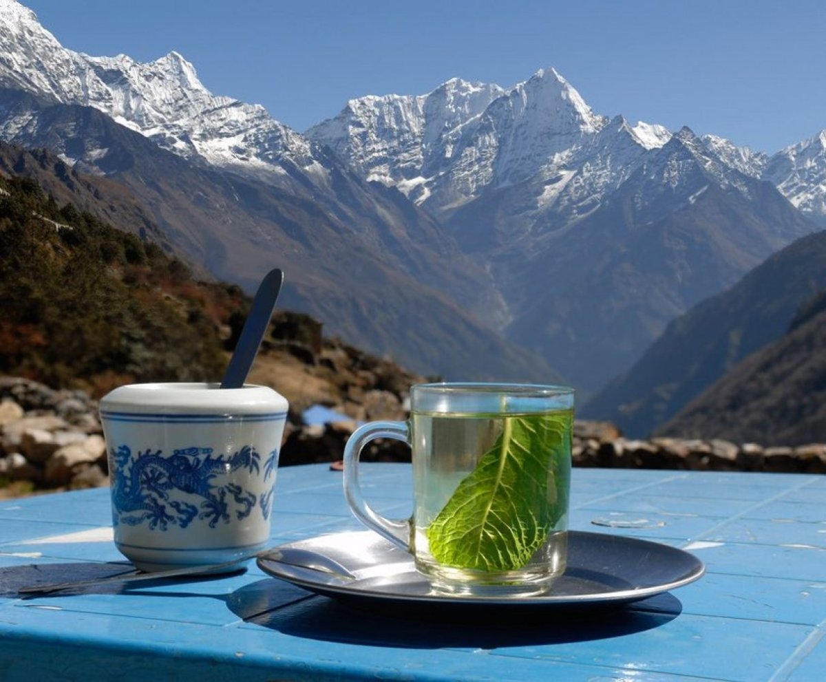 Красивое утро в горах