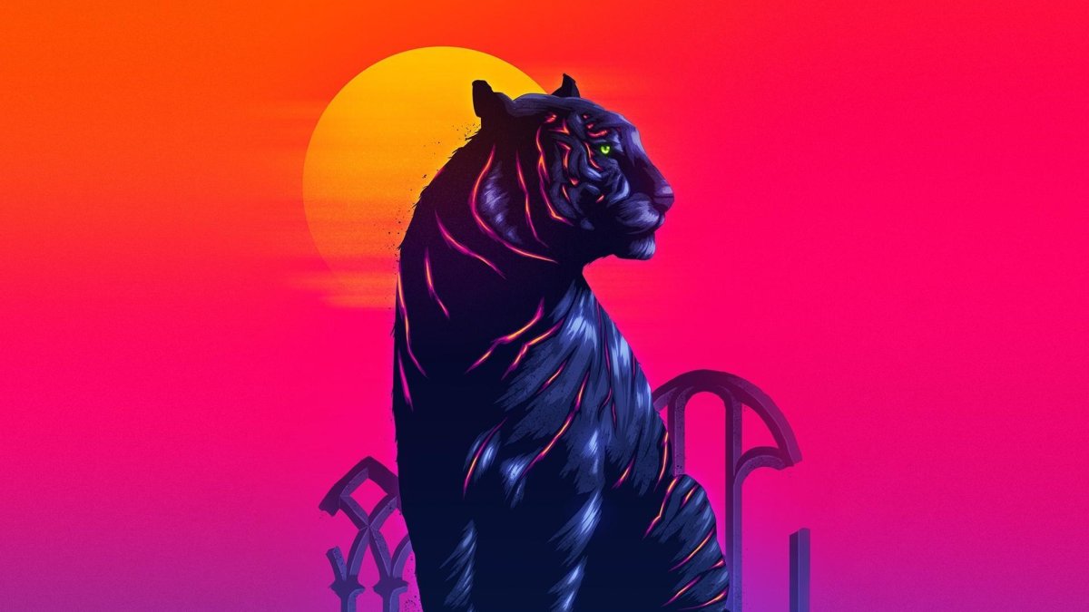 Обои на рабочий стол тигр арт