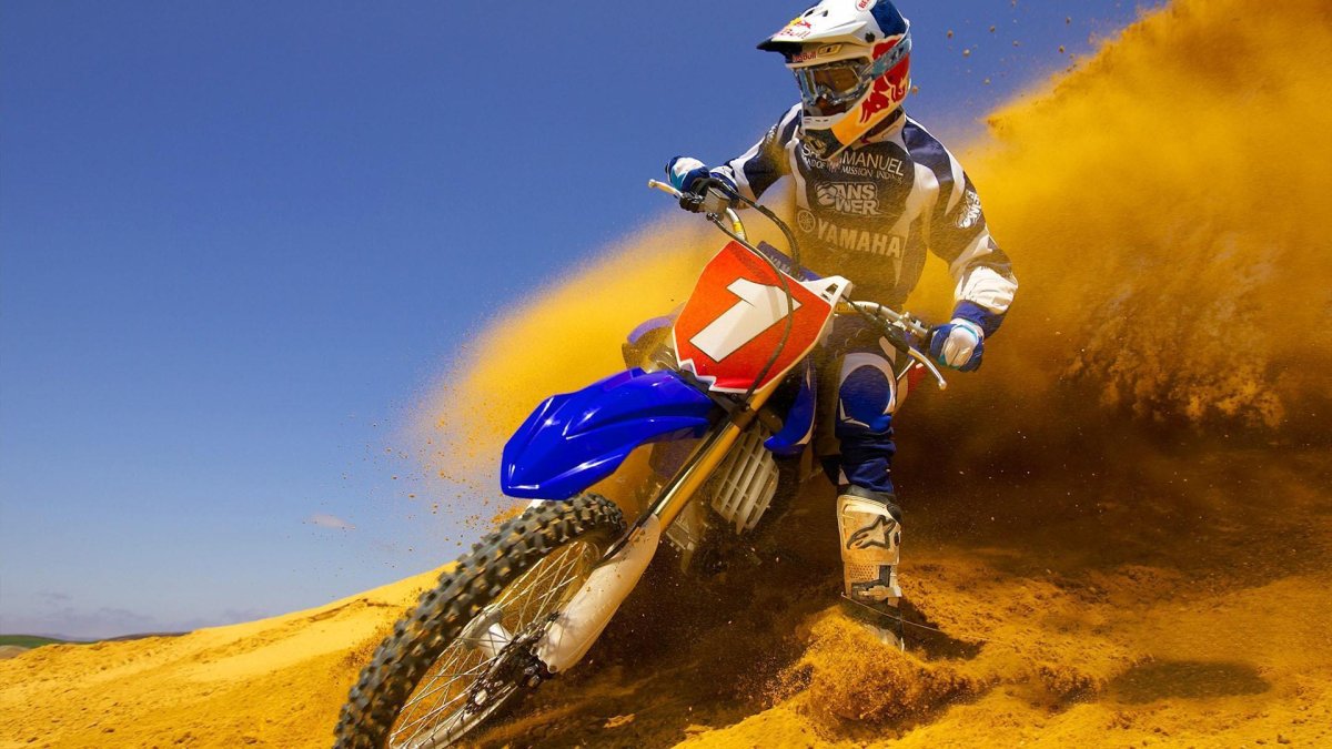 Кроссовый мотоцикл на рабочий стол