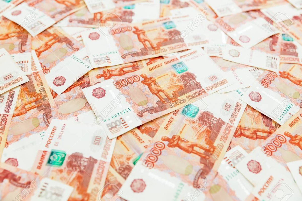 Купюры 5000 рублей фон