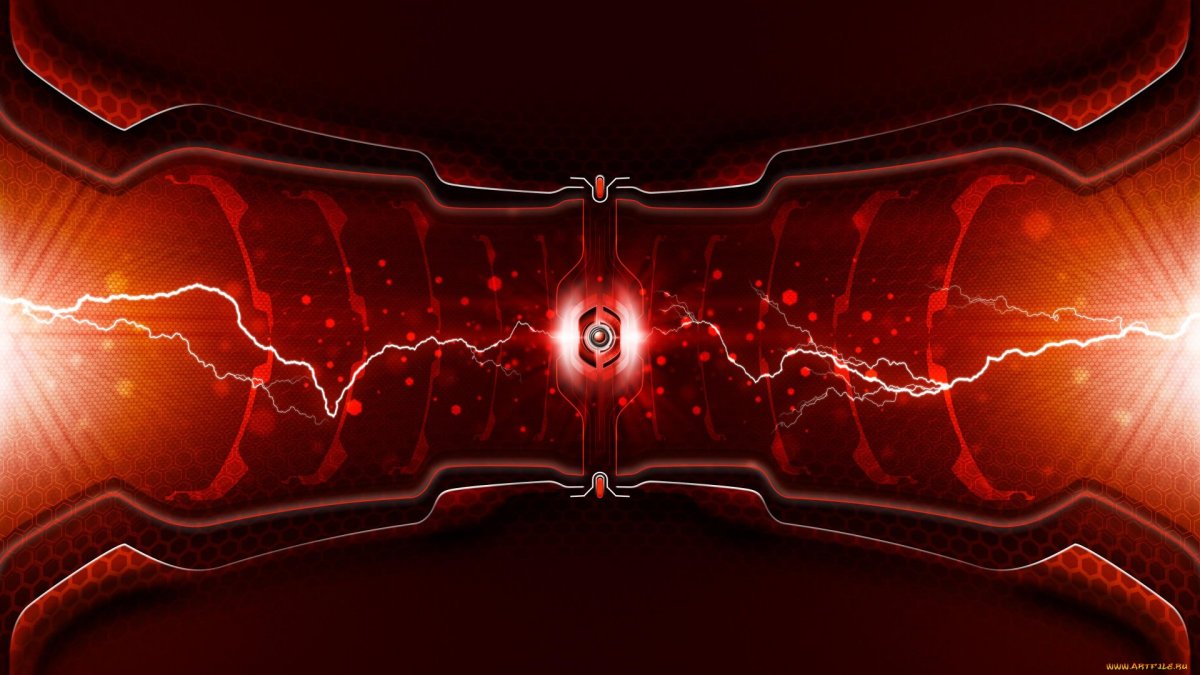 Красная молния на белом фоне