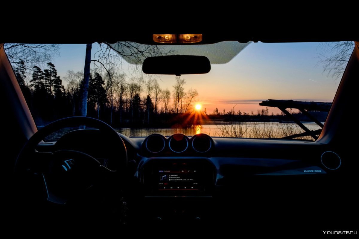 Красивый вид из машины