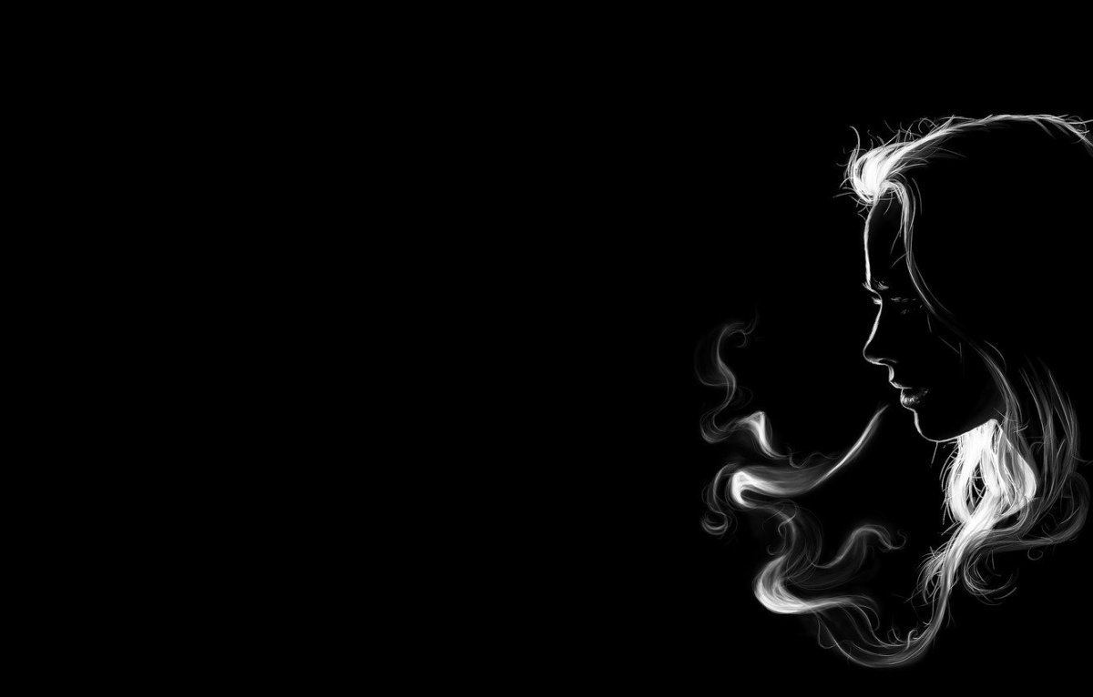 Девушка на черном фоне картинки