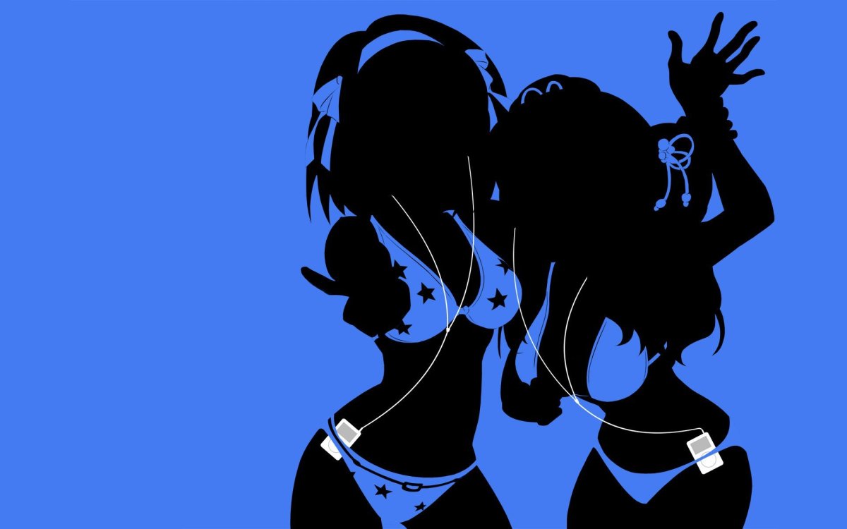 Женский силуэт на черном фоне