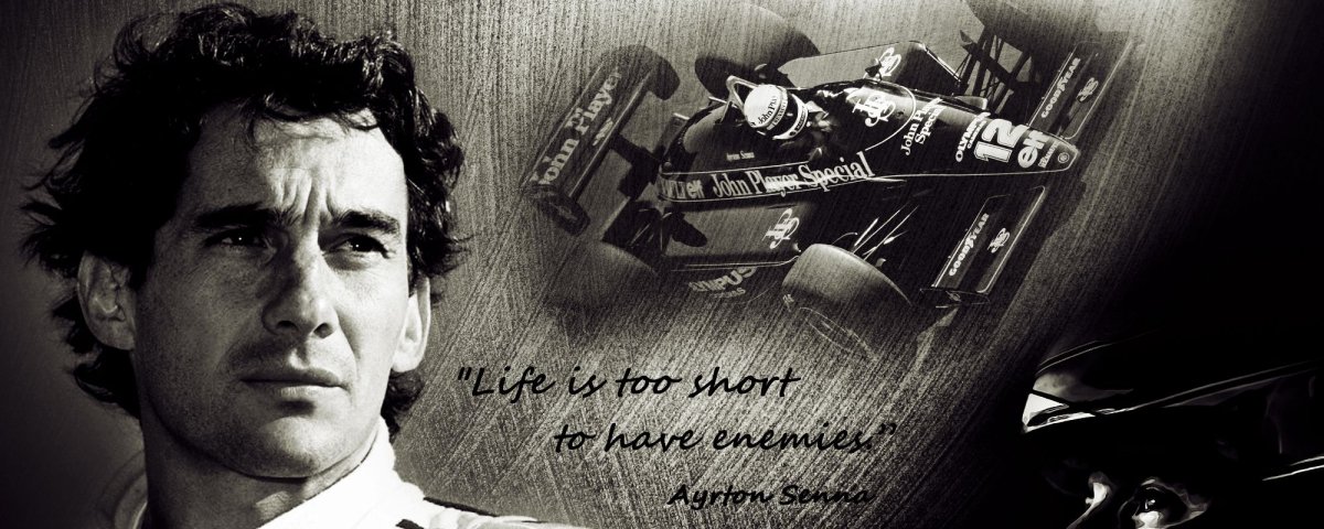 Постер Айртон Сенна человек дождя