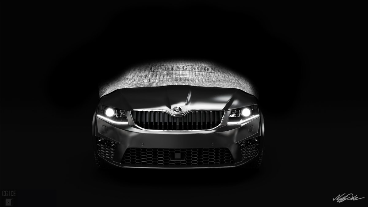 Обои Шкода Октавия а7 тёмные