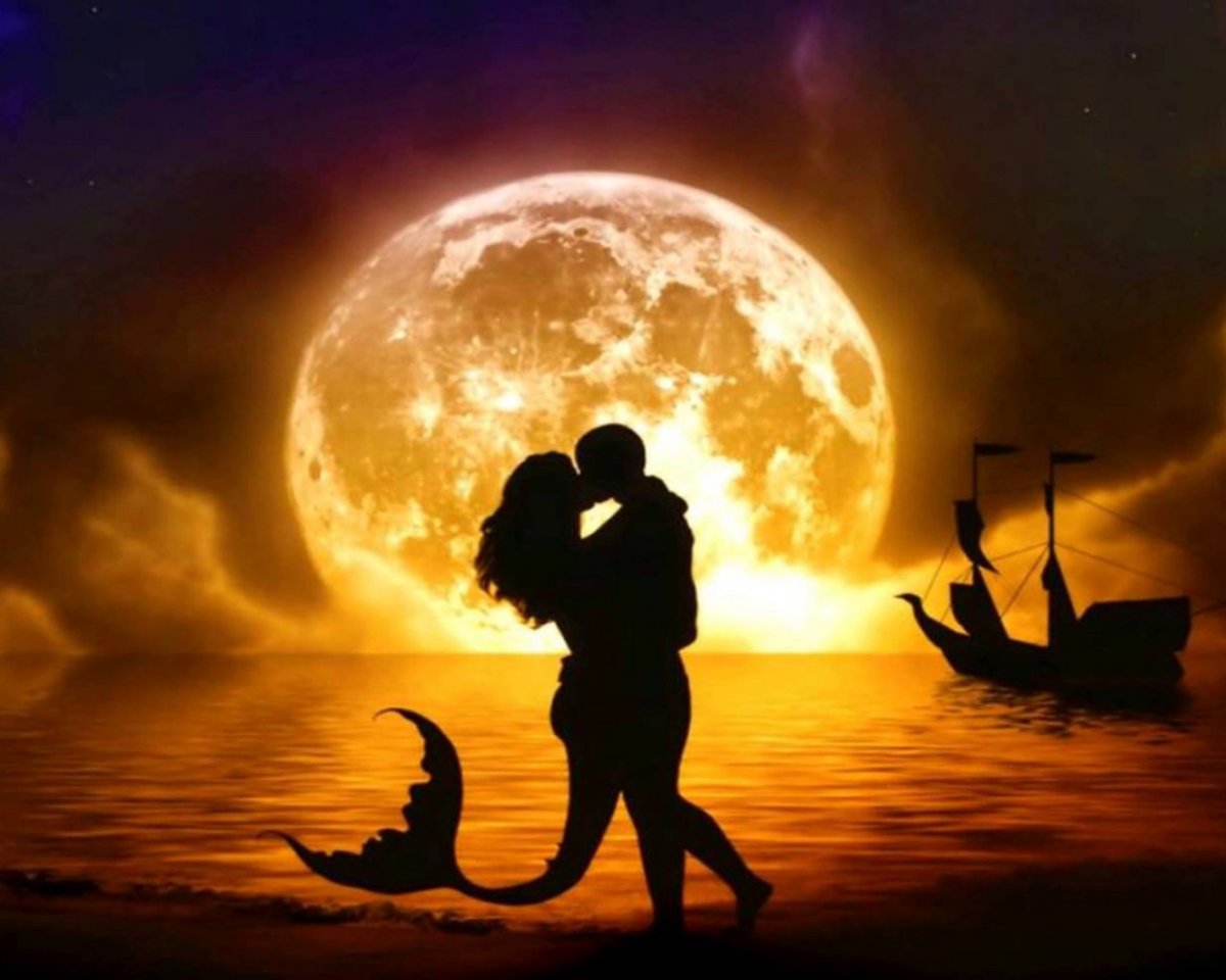 Влюбленная пара силуэт