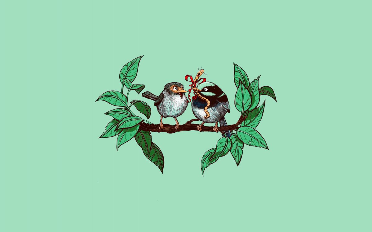 Птица арт Минимализм