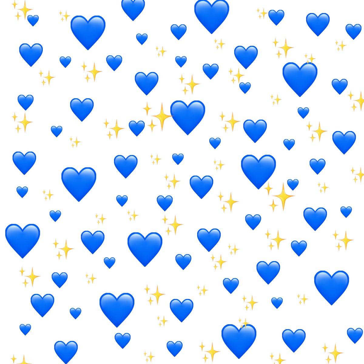 Голубые сердечки