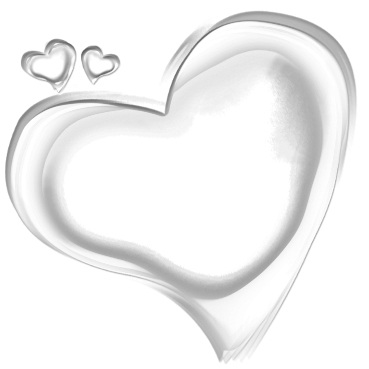 Белое сердечко