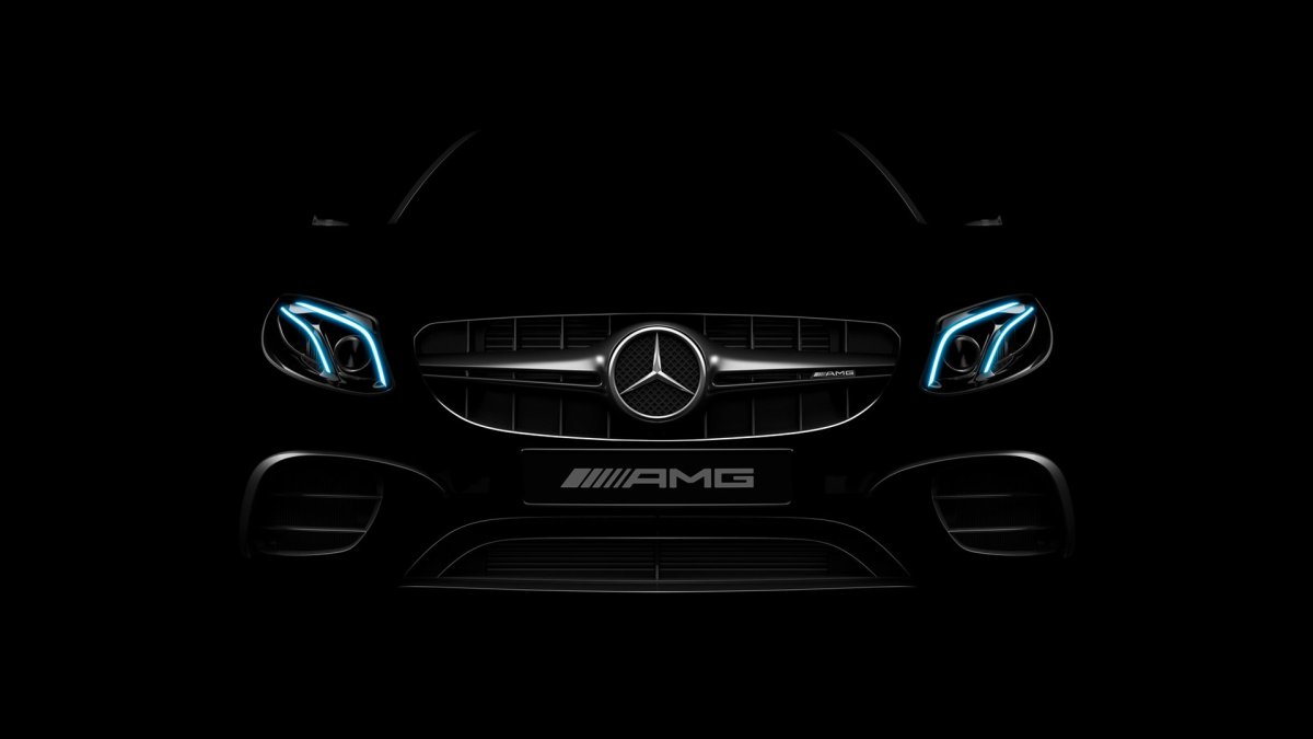 Значок Мерседес на черном фоне