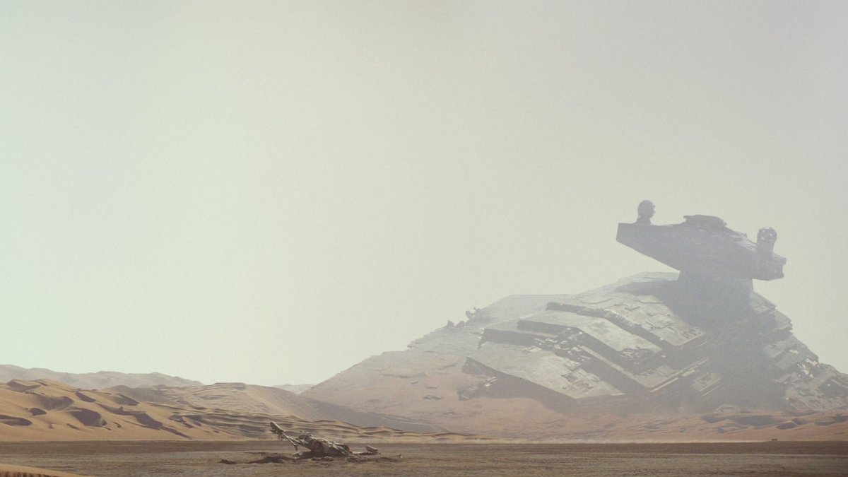 Звездный разрушитель в пустыне