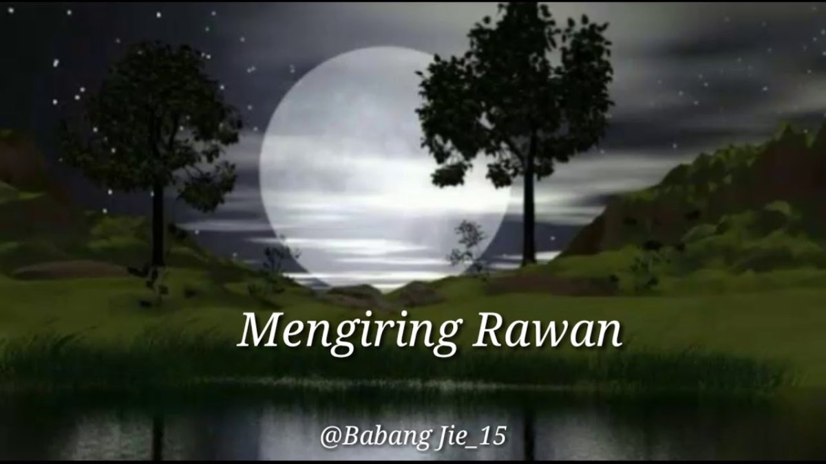 Ночной пруд при Луне