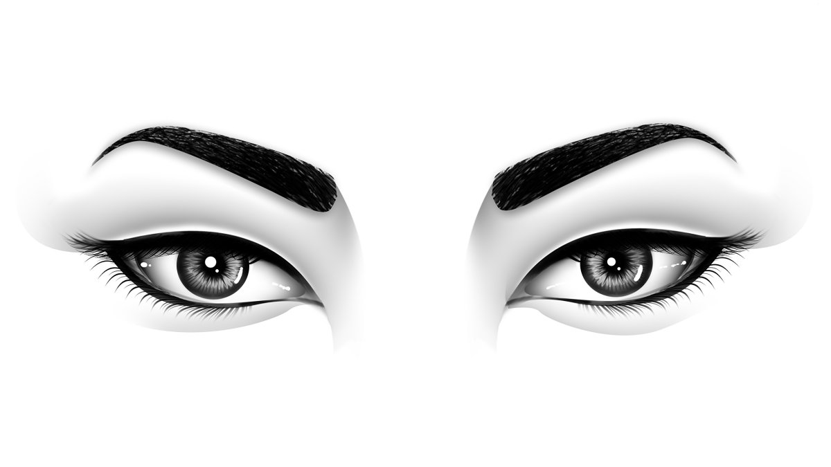 Глаз черно белый