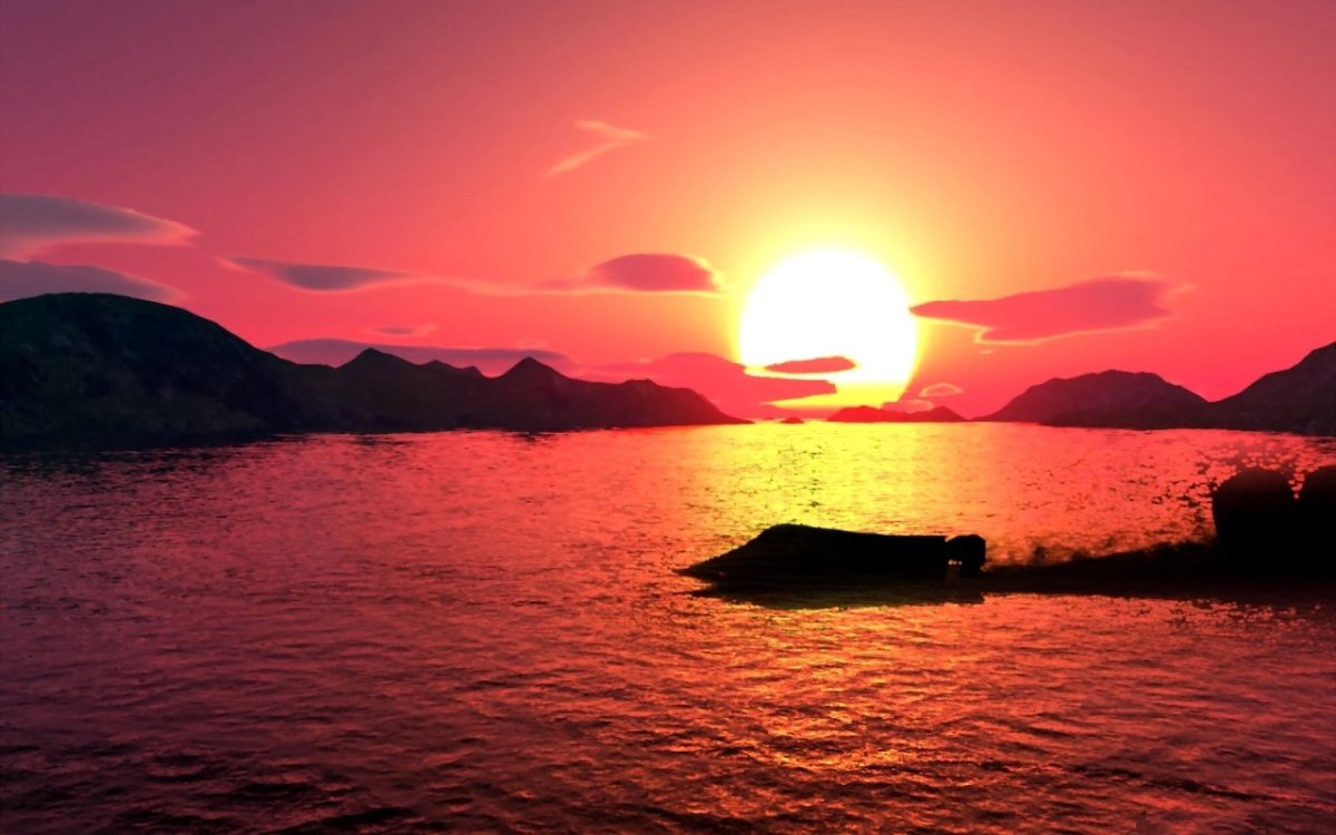 Романтика на природе закат