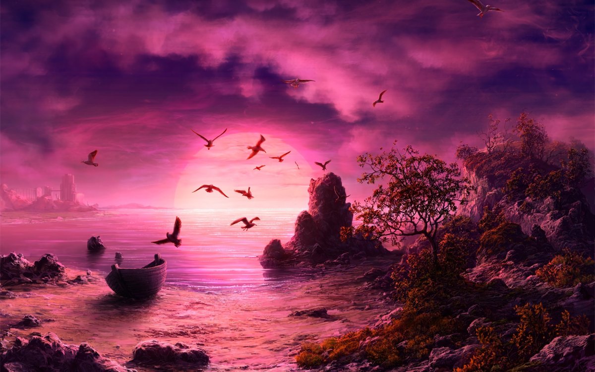 Розовый закат