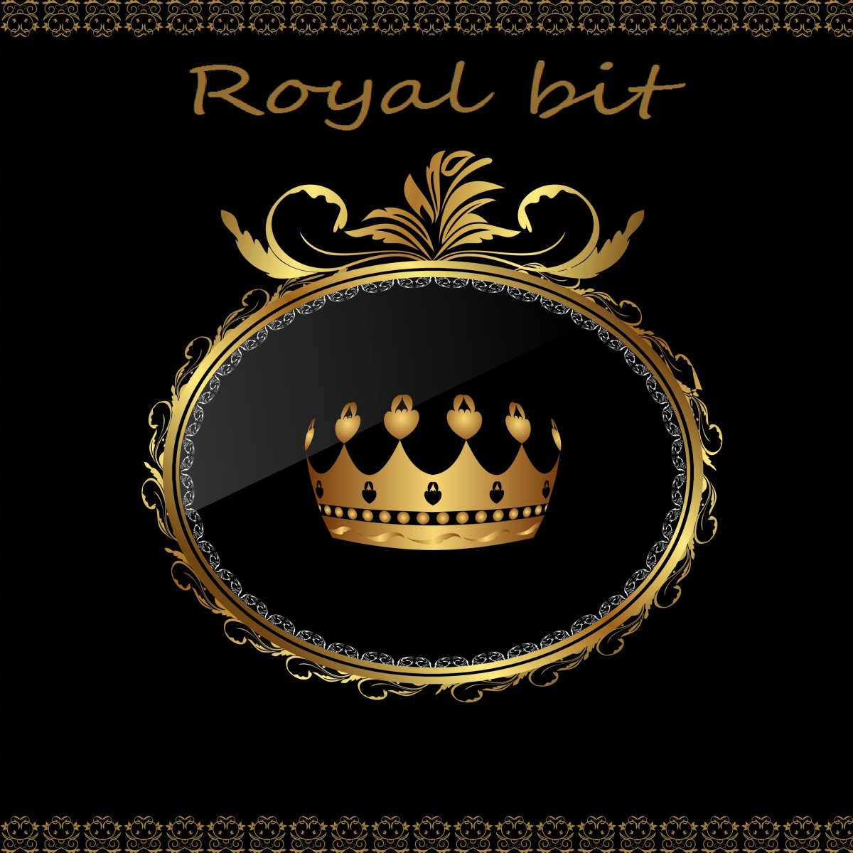 Корона черная с золотом