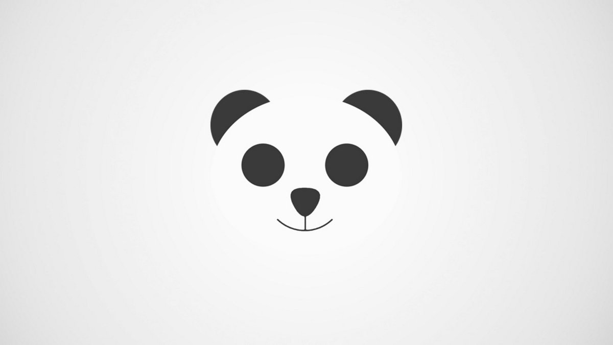 Обои Панда на зелёном ФОНК