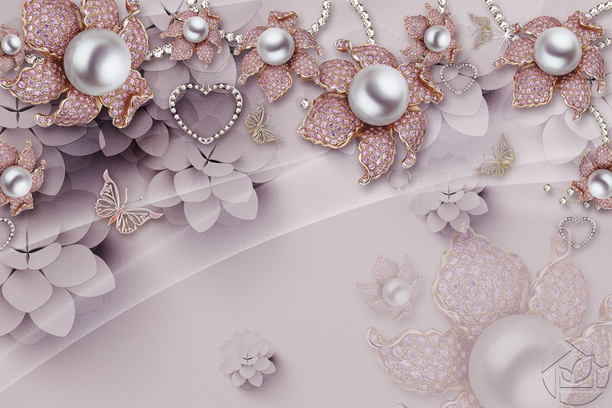 Розовый жемчуг украшения