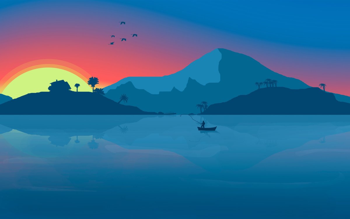 Пиксельный пейзаж