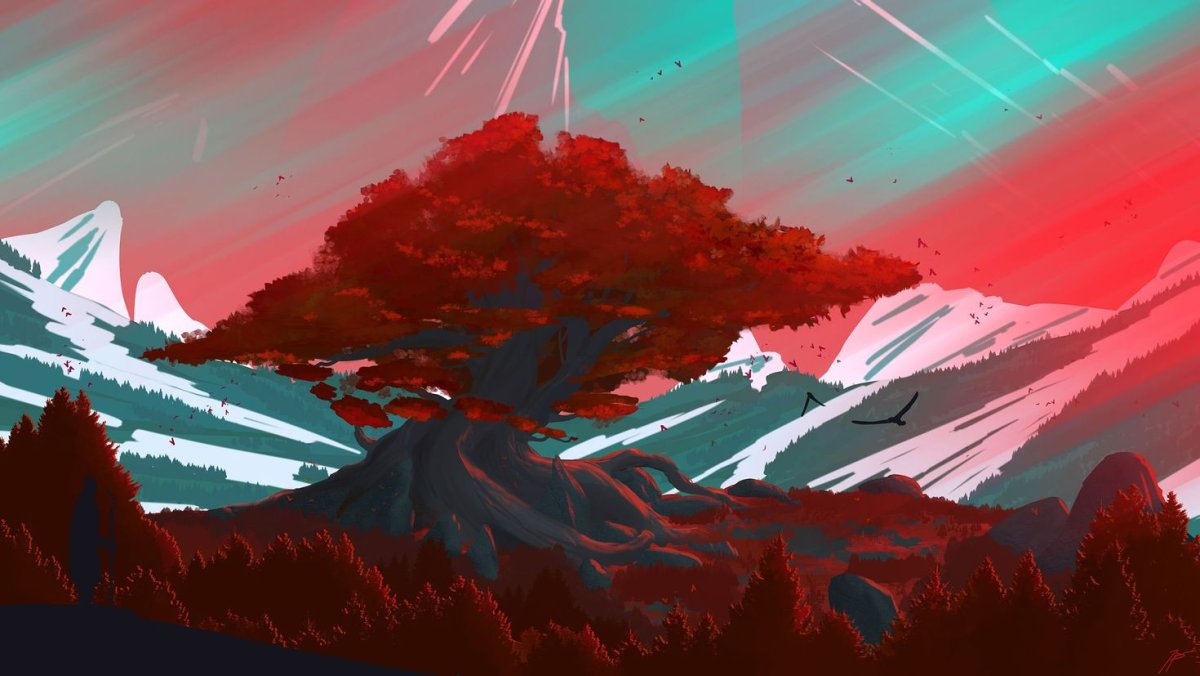 Картина горы Минимализм