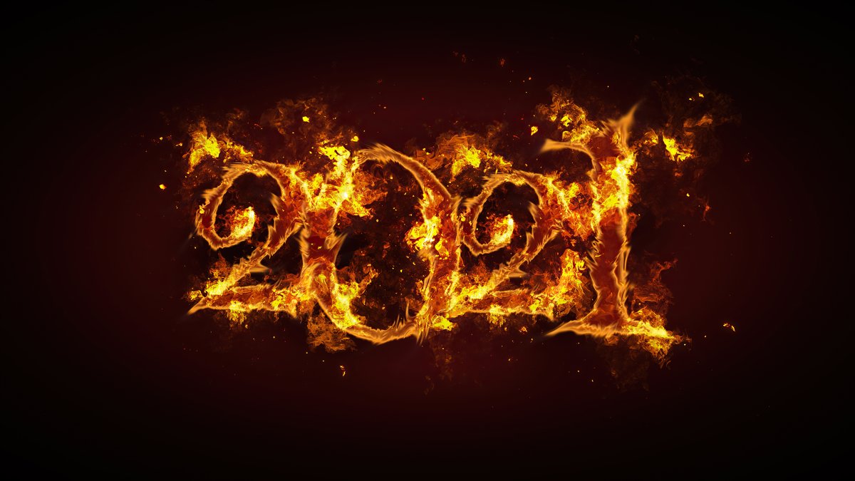 2021 На черном фоне