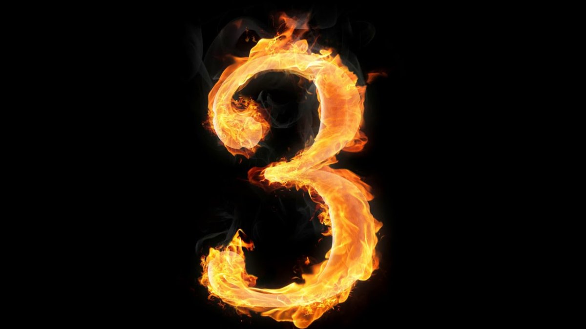 Горящие цифры