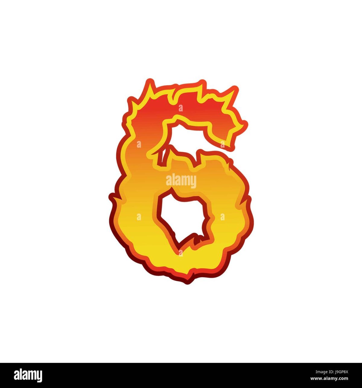 Цифры в стиле огня