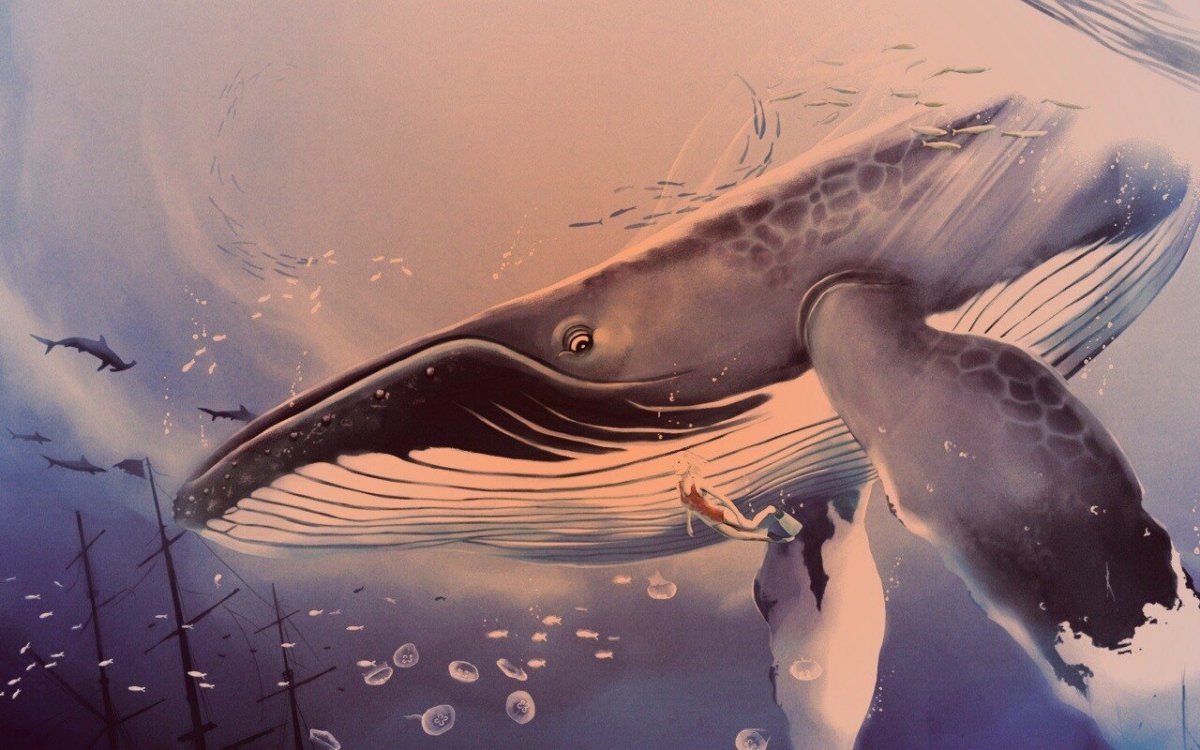 Синий кит арт