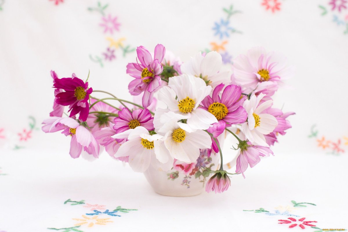 Цветы на Светлом фоне