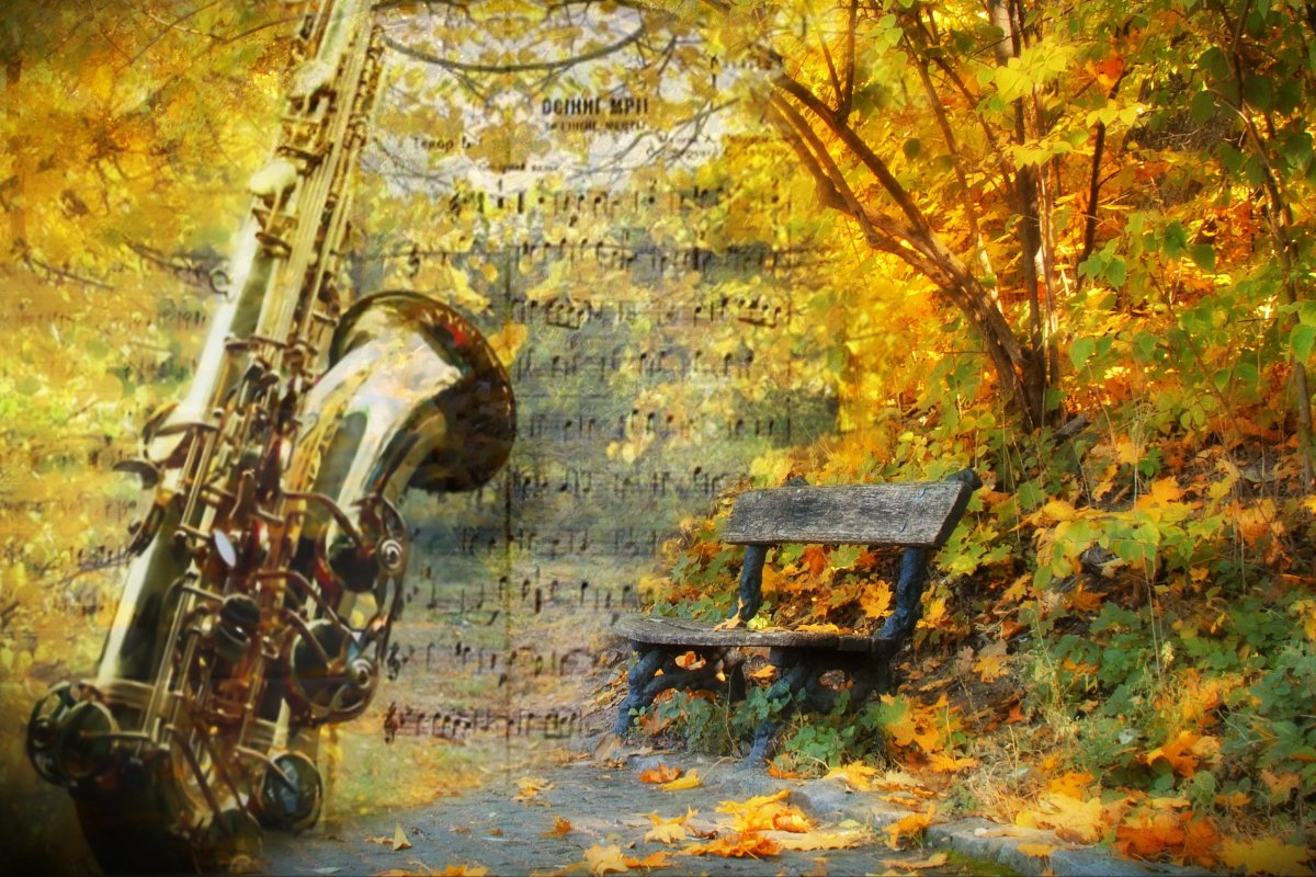 Баян на фоне природы