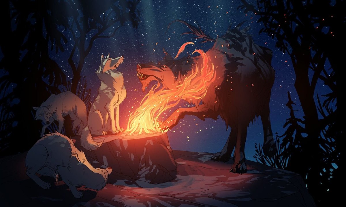 Огненные обои