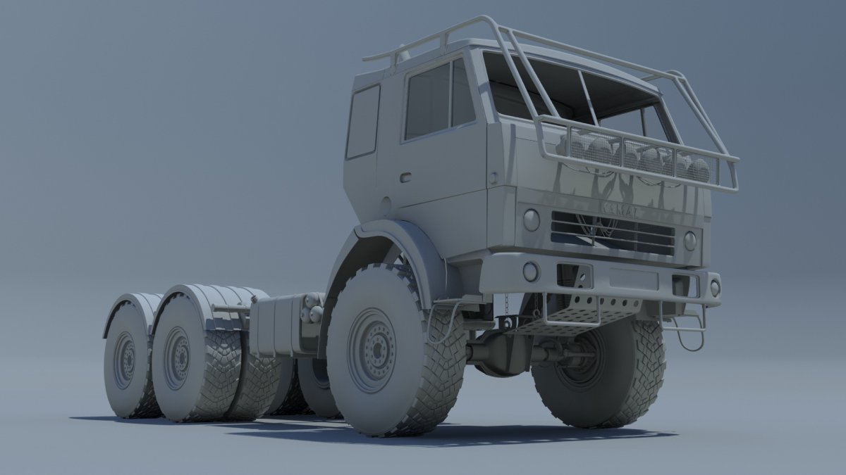 3д модель КАМАЗ 6350