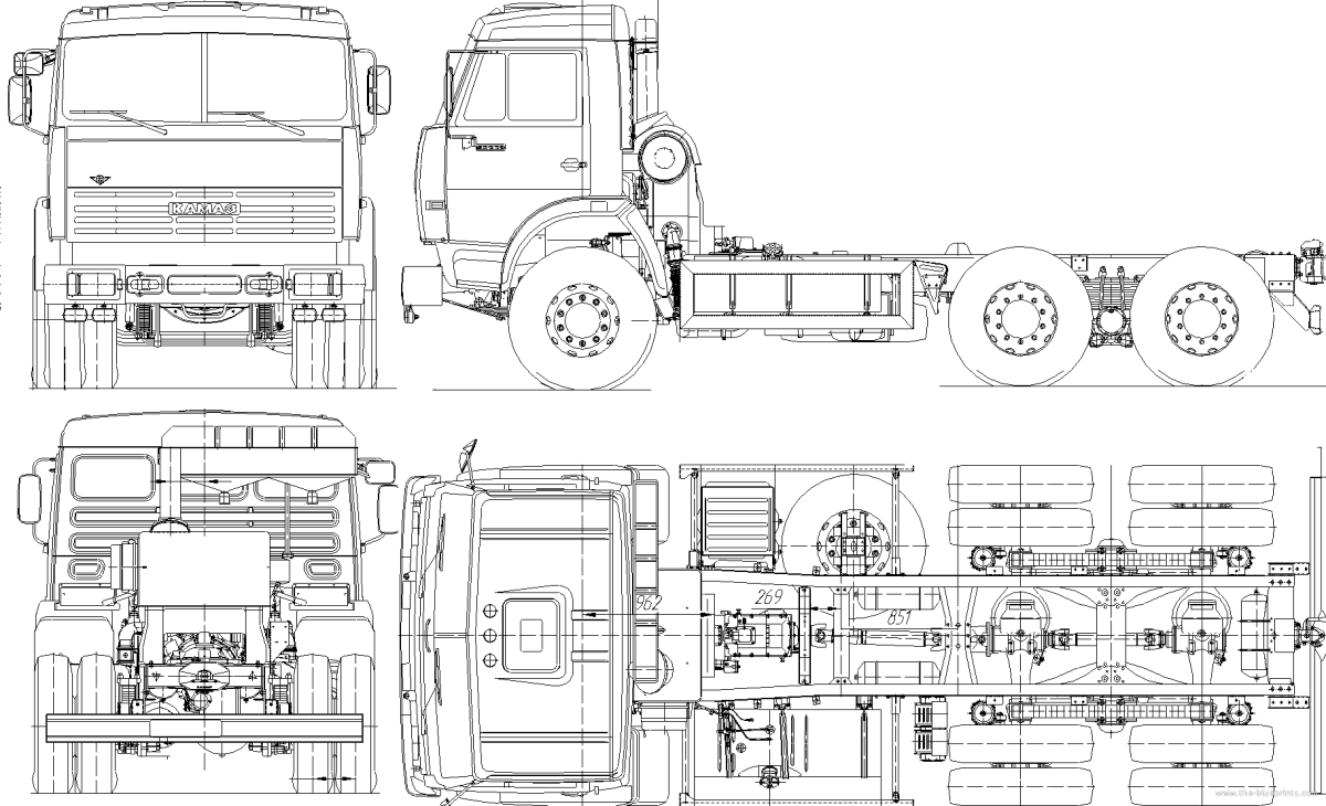 КАМАЗ-4310 Blueprint