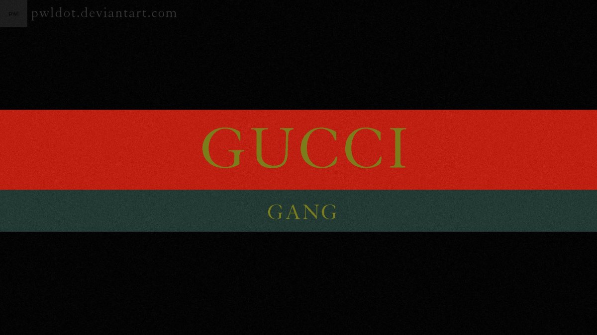 Gucci на черном фоне