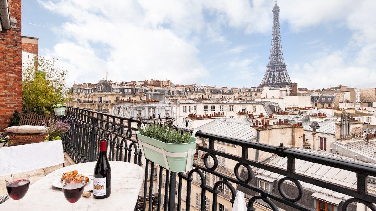 Париж кафе Эйфелева башня