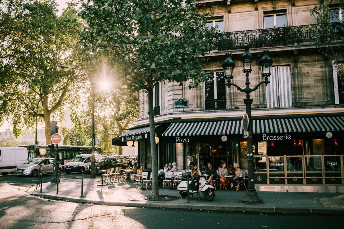 Париж кафе Эйфелева башня