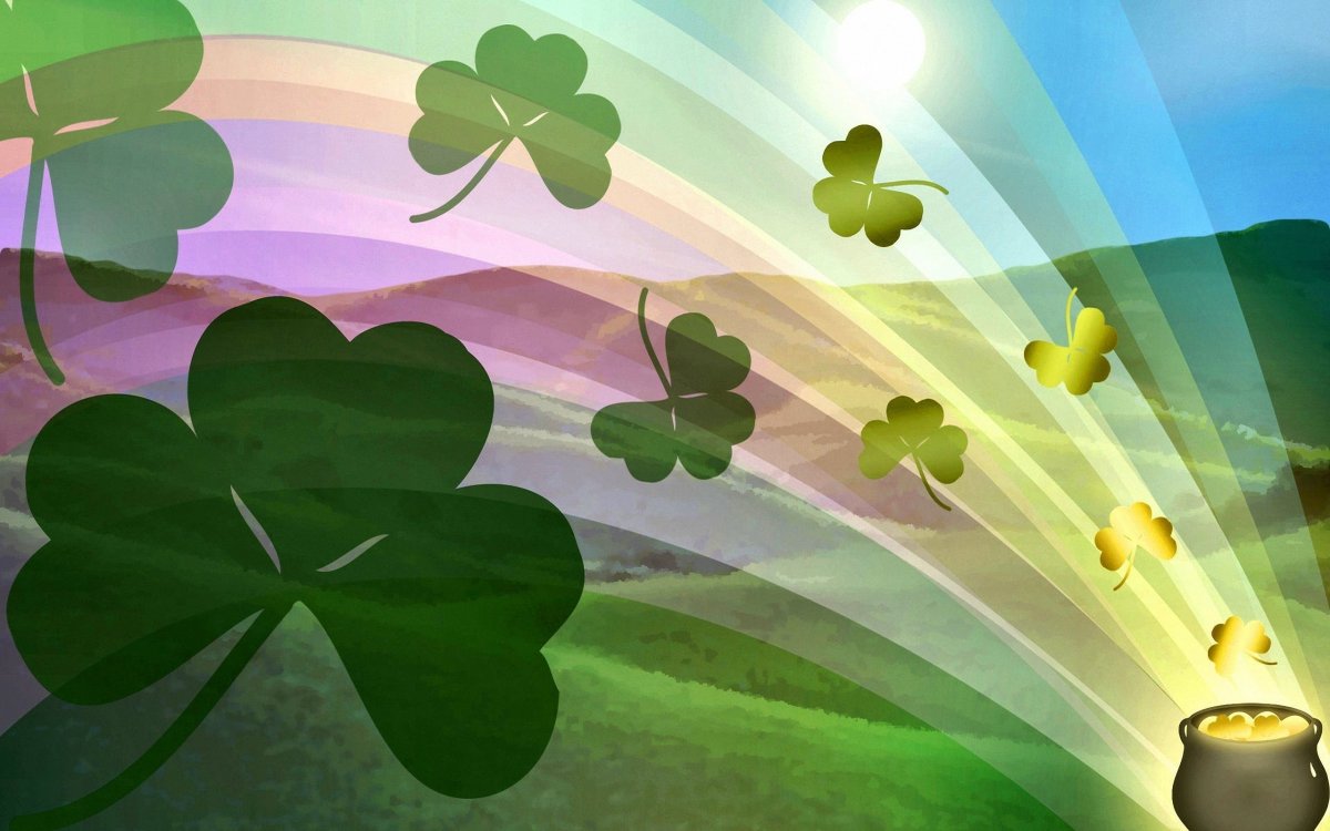 Обои Клевер четырехлистный