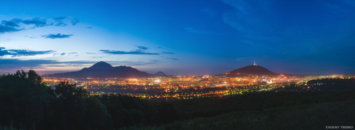Ночной Пятигорск с горы Машук