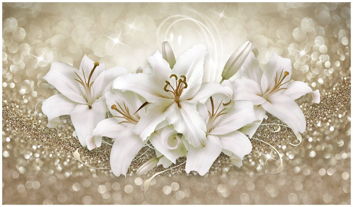 Фреска "золотые лилии" арт. 020276